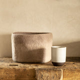 XL Bicolour Calabash Basket, Felt