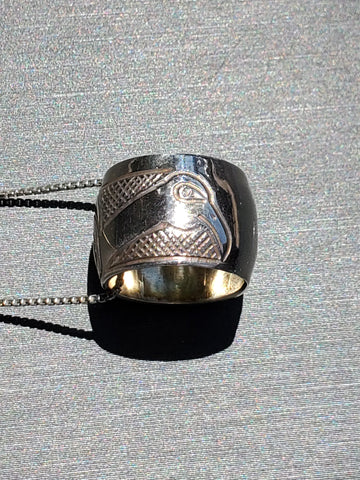 Sterling Silver 'Swan' Large Spirit Bead Necklace