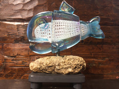 Blue & Clear Iridescent Fish