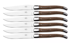 Forge De Laguiole | Set of 6 table knives, walnut wood