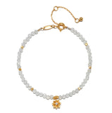 Satya | White Topaz Lotus April Birthstone Bracelet