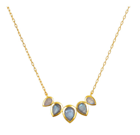 Satya | Awaken Intuition Labradorite Petal Necklace