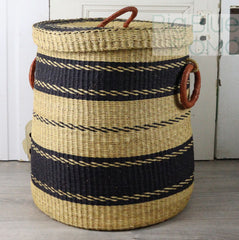 Big Blue Moma | Tall Laundry Hamper W/ Lid