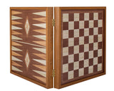 Manopoulos | Classic Style 4-in-1 Game Set: Chess, Backgammon, Ludo & Snakes