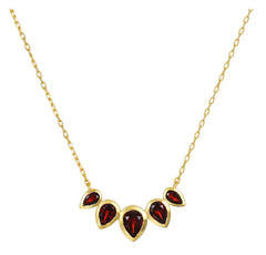 Satya | Ignite Strength Garnet Petal Necklace