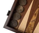 Manopoulos | Handcrafted Wenge 3-in-1 Chess, Backgammon, and Checkers Set