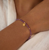 Satya | Amethyst Lotus February Birthstone Bracelet