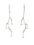 Catherine Weitzman | Mini Fringe Earrings with Swiss Blue Topaz