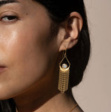 Satya | Cascade of Starlight Moonstone Fringe Drop Earrings