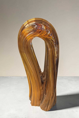 Fascapple glass | Golden Flare Glass Sculpture