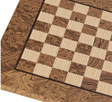 Manopoulos | Handcrafted Walnut Burl & Oak Inlaid Chessboard