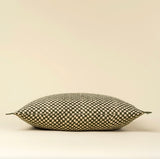 Indaba | 16x24 Block Print Check Linen Pillow, Green