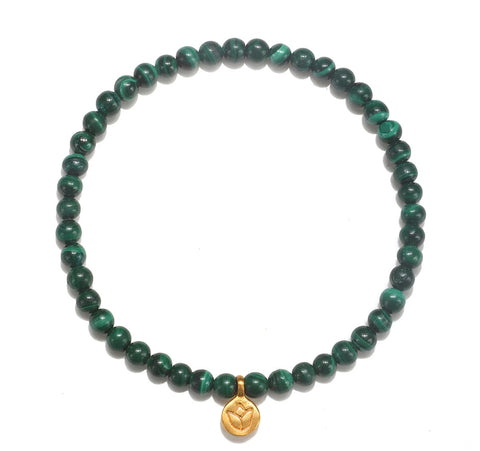 Satya | Personal Evolution Lotus Malachite Gemstone Bracelet