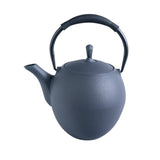 Dark Gray Round 44oz Cast Iron Tea Pot