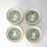4 Piece Rice Bowl Set Japanese Bird Design Assorted Color