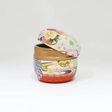 Tea Leaves Container 3.5 FL Oz Floral Red