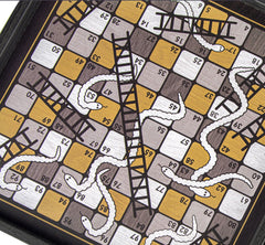 Manopoulos | Modern Style 4-in-1 Combo Game Set: Chess, Backgammon, Ludo & Snakes