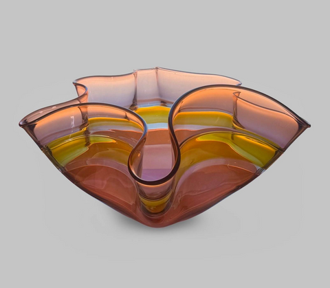 Fascapple glass | "Sunset" Wavy bowl