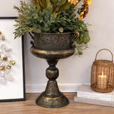 Vagabond Vintage | Vintage Ornate Metal Urns