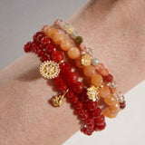 Satya | Ganesha Hindu God, Overcoming Obstacles Carnelian Gemstone Bracelet