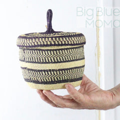 Big Blue Moma | Single Weave Mini Lidded Pot