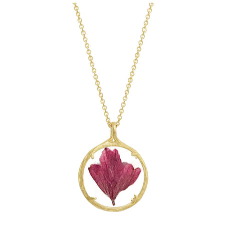 Catherine Weitzman | Birthmonth Flower gold vermeil necklace