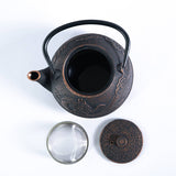 Bronze Dragon Design 40oz Cast Iron Tea Pot