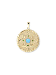 Anzie | Aztec Dew Drop Mayan Medallion