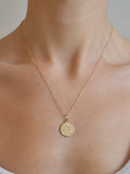 Anzie | Love Letter Gold Monogram Medallion Necklace