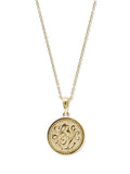 Anzie | Love Letter Gold Monogram Medallion Necklace