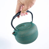 Tokusa Forest Green 33oz Cast Iron Tea Pot