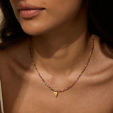 Satya | Aligned with Love Pink Tourmaline Heart Choker Necklace