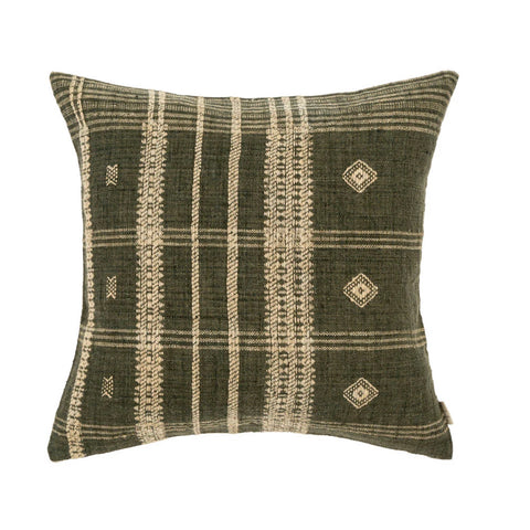 Indaba | Bhujodi Wool Handloom Pillow, Cedar
