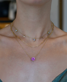 Anzie | Jac + Jo 14k gold Pink Sapphire Harper Necklace