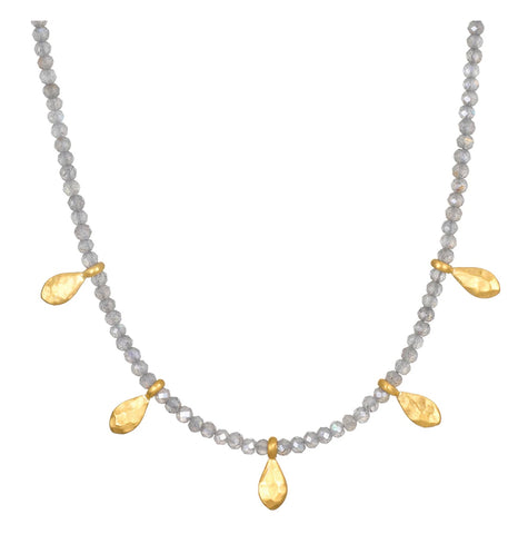 Satya | Inspired Beginnings Labradorite Petal Beaded Necklace