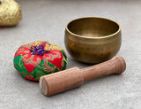 LUNGTA | Tibetan Palm Size Singing Bowl Complete Set Meditation Yoga