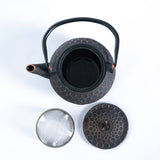 Bronze Honeycomb Bee Design 60oz Cast Iron Tea Pot