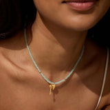 Satya | Love Unlocked Chalcedony Beaded Key Heart Necklace
