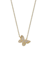 Anzie | Dew Drop Pavé Butterfly Necklace