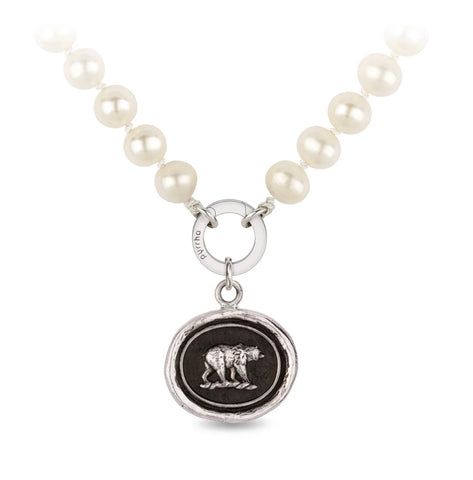Pyrrha | "Mother Bear" Knotted Freshwater Necklace