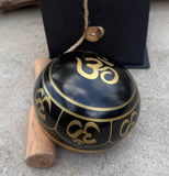 LUNGTA | Tibetan Complete Singing Bowl Gift Box Set Om Etched Bowl