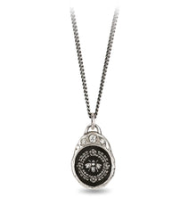 Pyrrha | Honeybee Diamond Crown Talisman Necklace