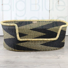 Big Blue Moma | Pet Bed Medium - Bold Zig Zags