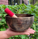 LUNGTA | Hand Hammered Tibetan Full Moon Singing Bowl Complete Set