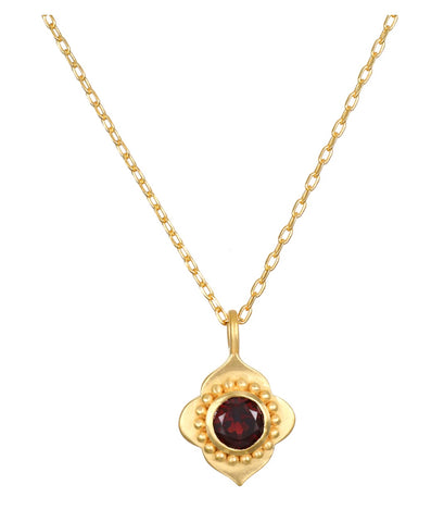 Satya | Spiritual Strength Garnet Lotus Necklace