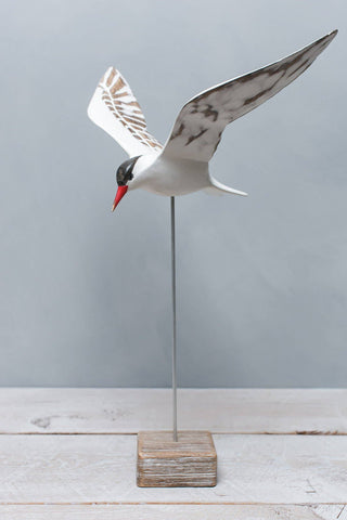 Aviologie | Tern - Flying - 17"H -Carved Wooden Ornament