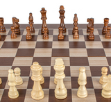 Manopoulos | Handcrafted Wenge 3-in-1 Chess, Backgammon, and Checkers Set