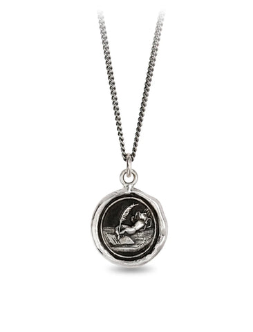 Pyrrha | Writer Sterling Silver Talisman Necklace