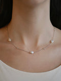 Anzie | Emilia Gothic Star Baroque Pearl Necklace in Silver