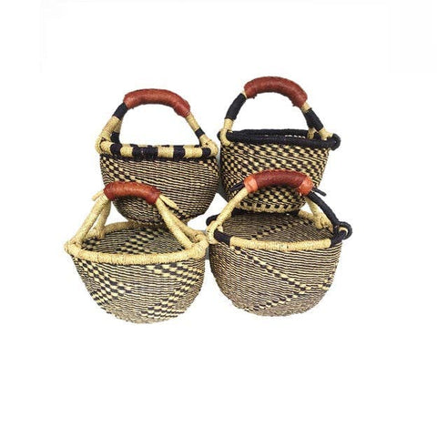 The African Home Goods | Mini African Market Basket | Ghana Bolga Basket